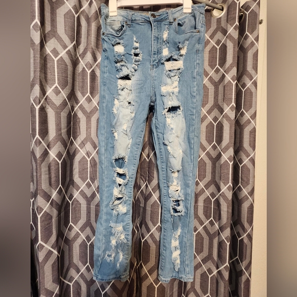 vip jeans Denim - VIP Ripped Light Blue Skinny Jeans